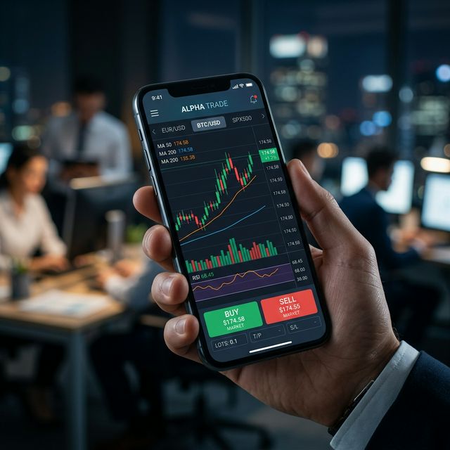 スマートフォンでの取引イメージ